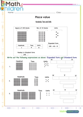  Place value illustrated with blocks 